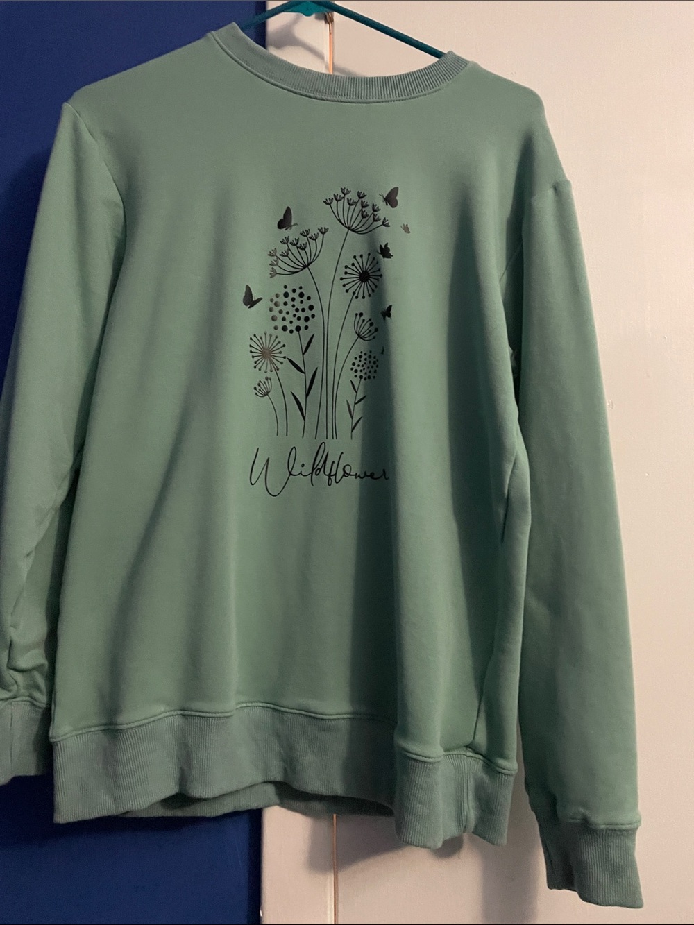 Source Unknown Sage Green Wildflower Sweatshirt